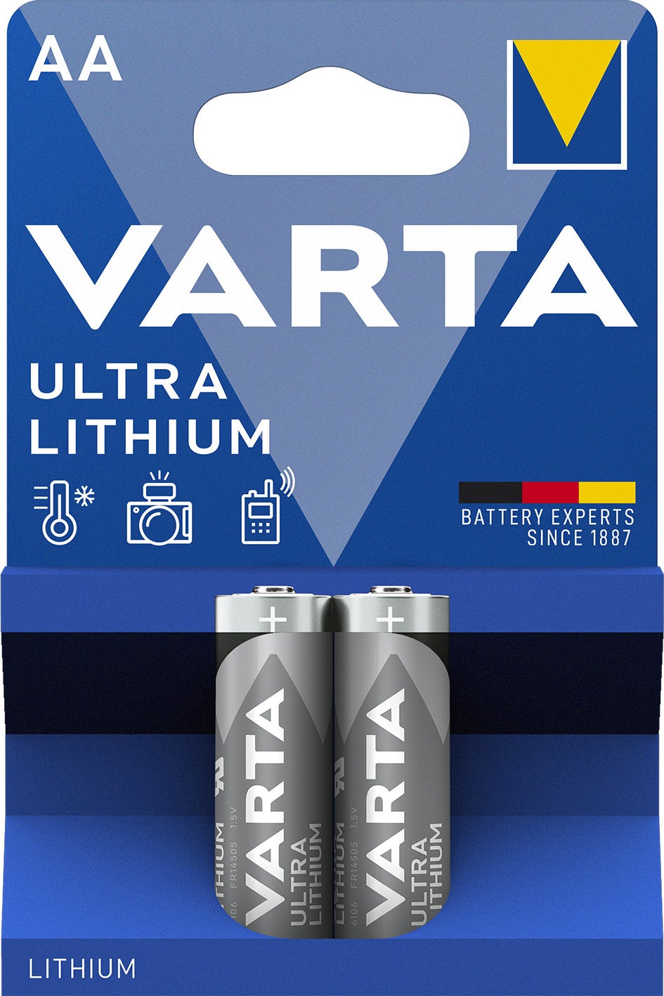 2 Piles LR06 VARTA AA ULTRA Lithium - 3