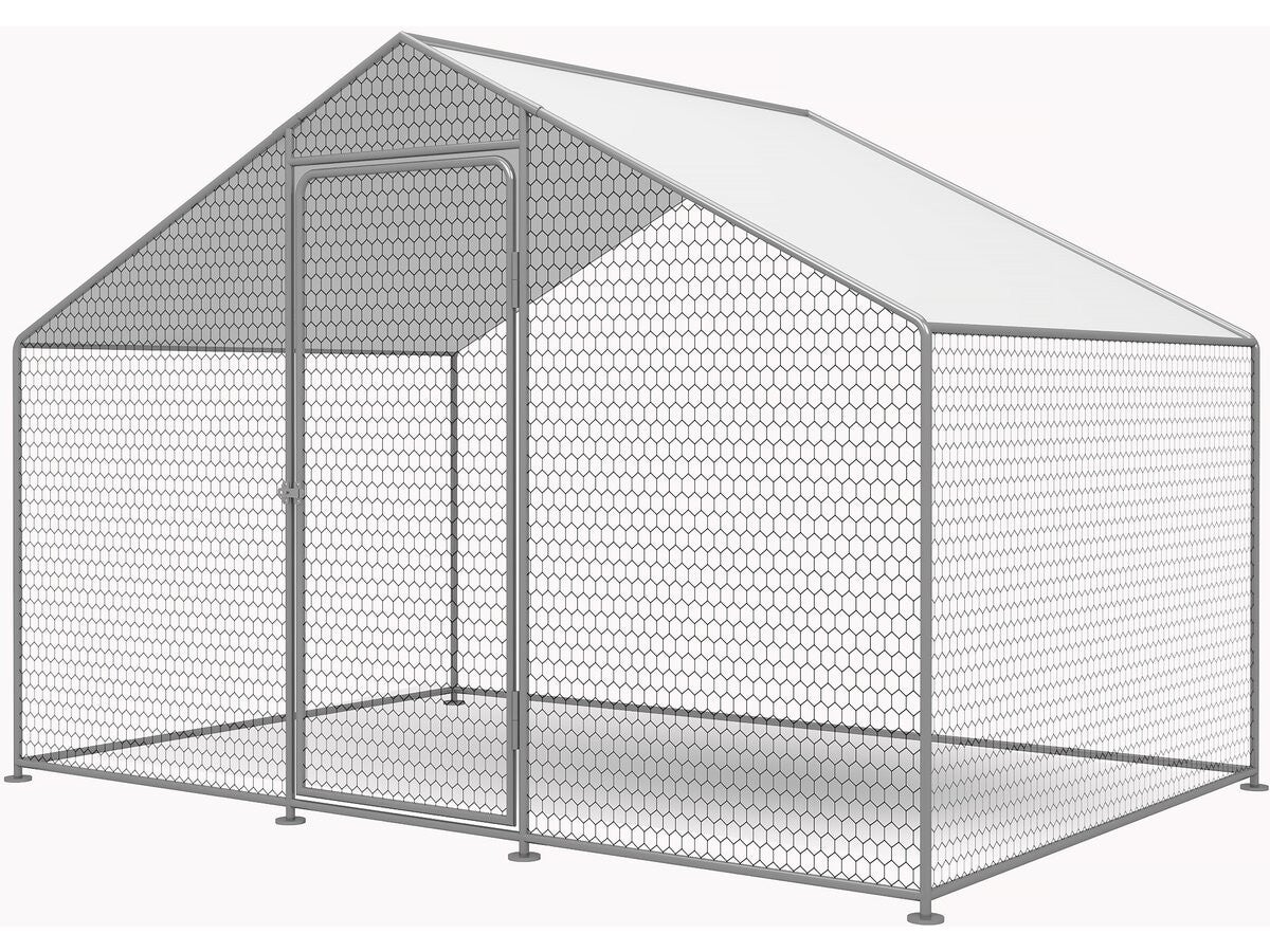 Kurnik o powierzchni 6 m², ocynkowana siatka stalowa 2 x 3 x 2 M