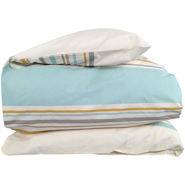 Housse de couette 280x240 cm coton HUGO beige/moutarde