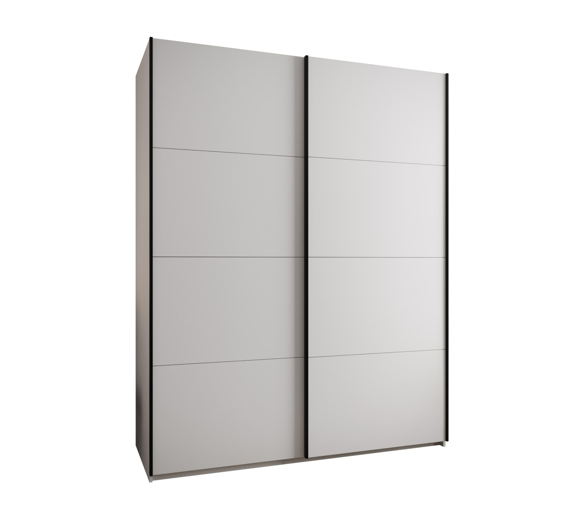 Szafa przesuwna wysoka Lux 1 190 x 64 x 245,5 cm biały + biały + u. czarny - Abiks Meble