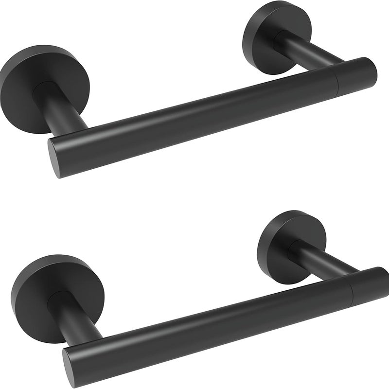 Matowy czarny uchwyt na papier toaletowy 21*9*5 cm 2-kolumnowy obrotowy uchwyt na papier toaletowy ze stali nierdzewnej, ruchomy, montowany na ścianie