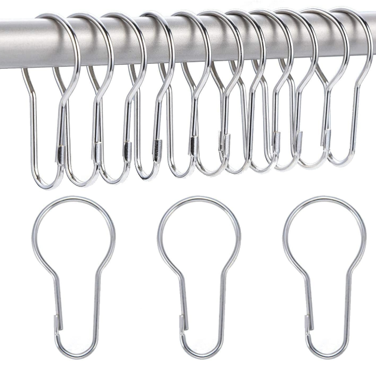 68mm 40 Pack Anneaux de Rideau de Douche Crochets Suspendus pour Tri et Organisation