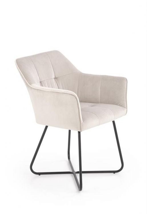 Krzesło tapicerowane K377 VELVET beżowe