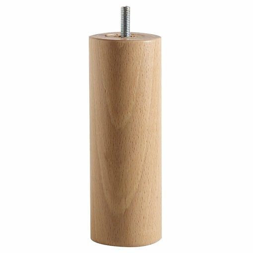 Lot De 4 Pieds De Lit Fuselés Inclinés - Bois Clair Vernis - 30x5 Cm - Neuf