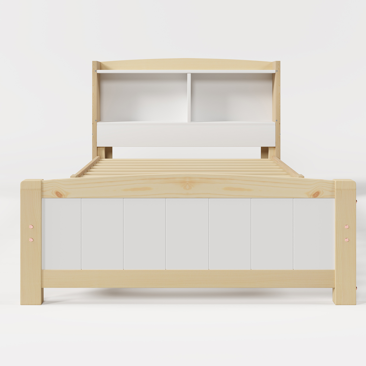 Cadre De Lit VidaXL Bois Acacia Massif 140x200 Cm Avec Tête De Lit Et Lattes (occasion)