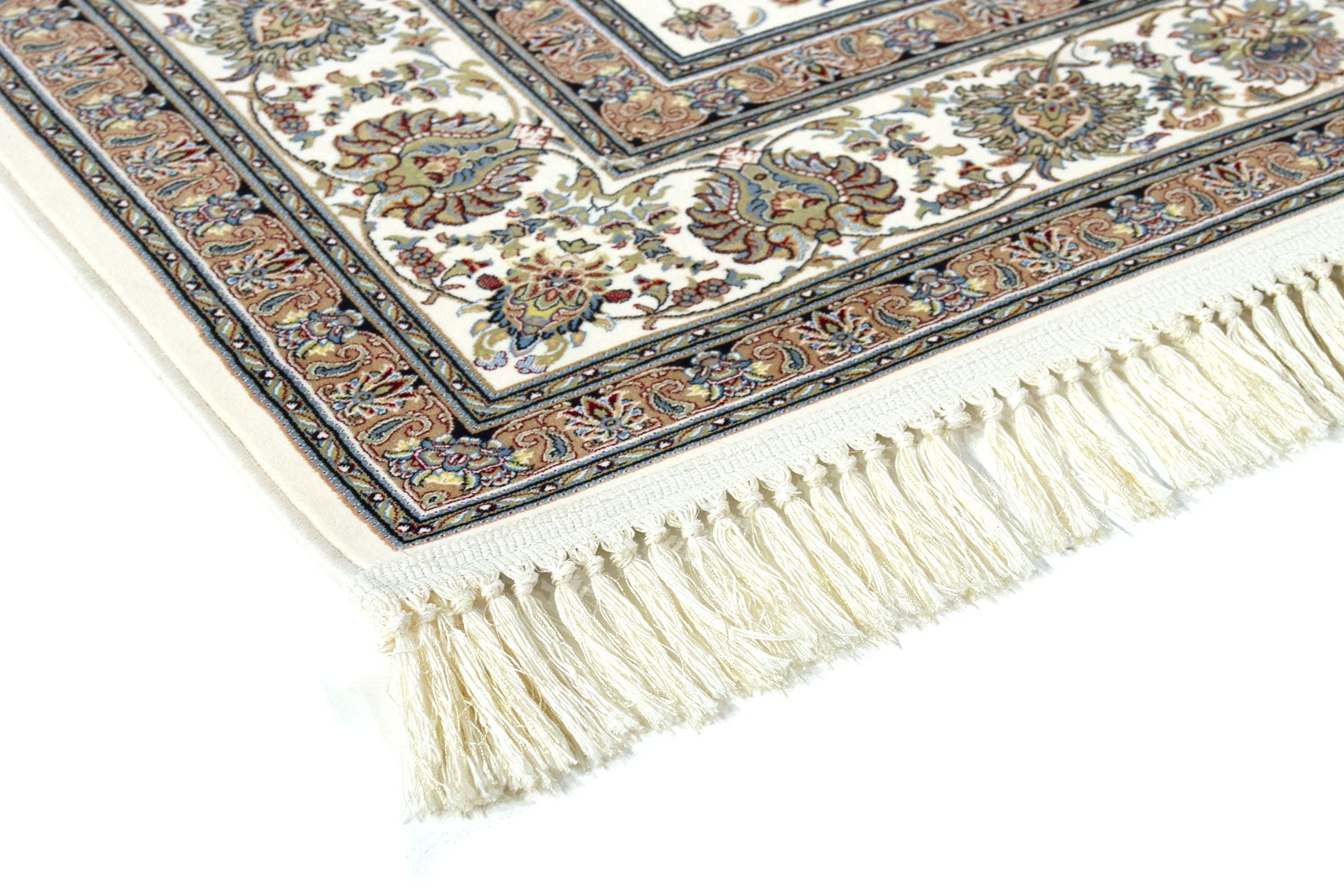 Hamid - Tapis 225x150cm beige motif floral oriental - 5