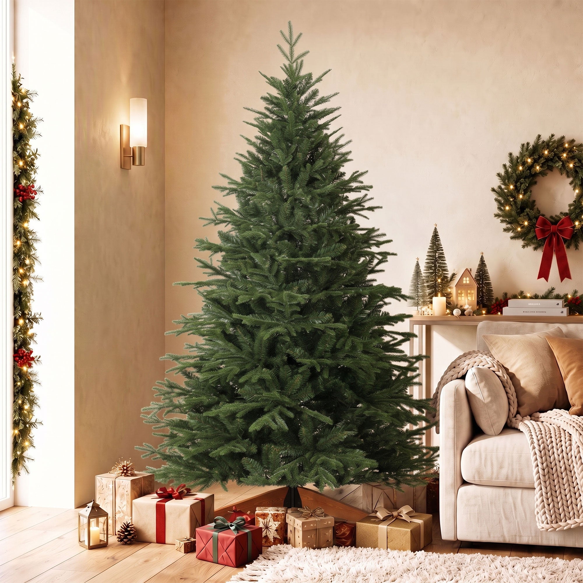 Albero di Natale artificiale da 180 cm, albero di Natale con 2081 rami ...