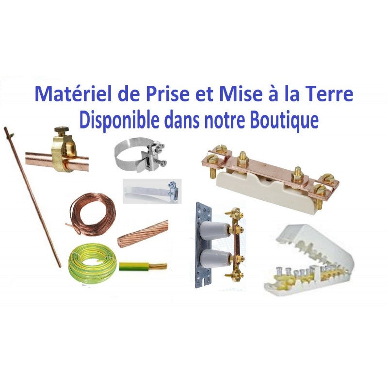 Barrette coupure terre - porcelaine - SIB - 2