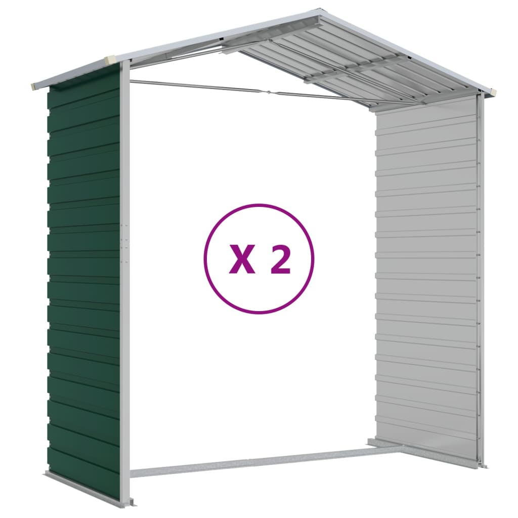 Maison Exclusive - Abri de jardin vert 191x215x198 cm acier galvanisé - 9