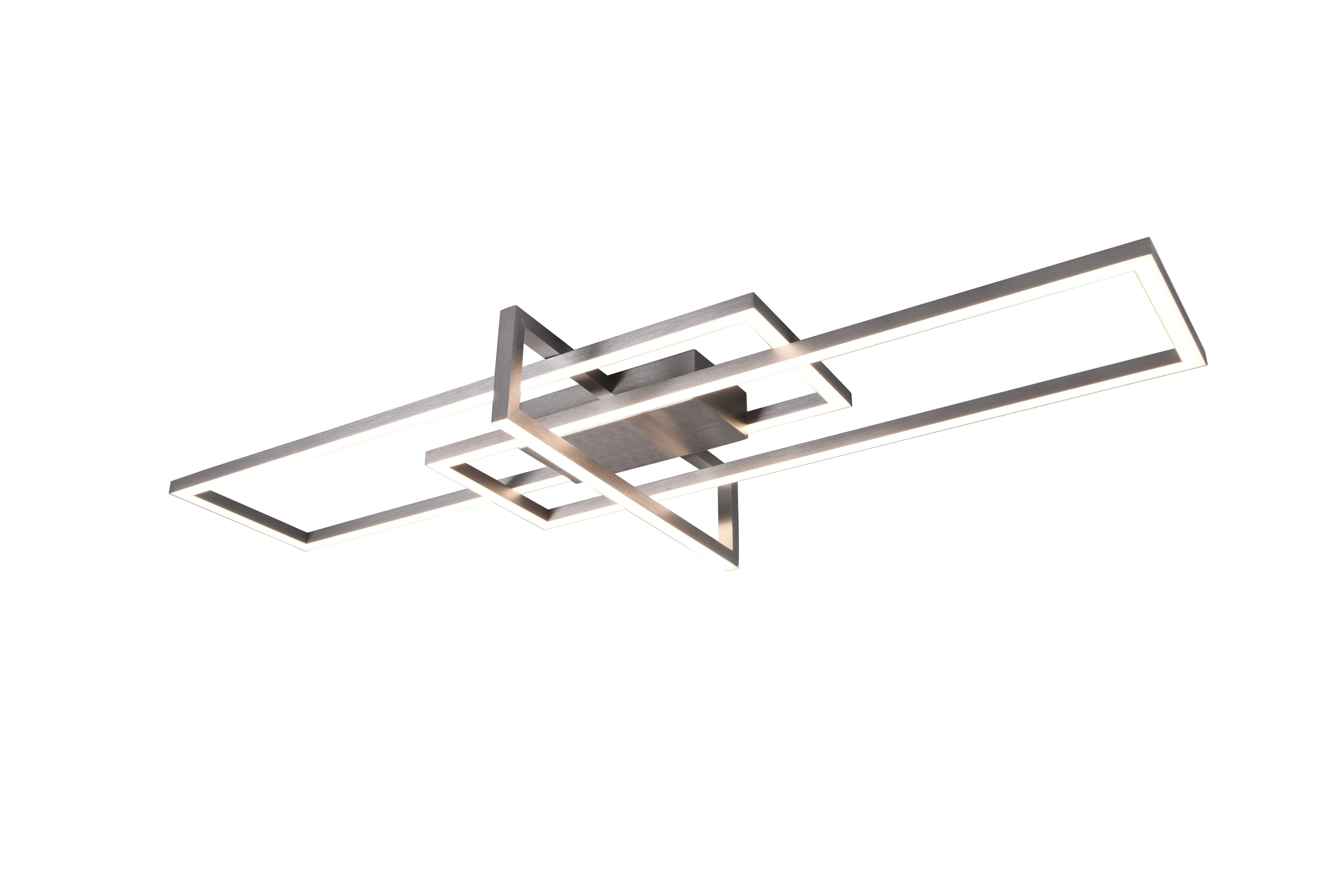 Lampa sufitowa LED SALINAS 34W Ciepła biel 3900lm metal srebrno-biała wym:11,5x100x40cm IP20 Trio
