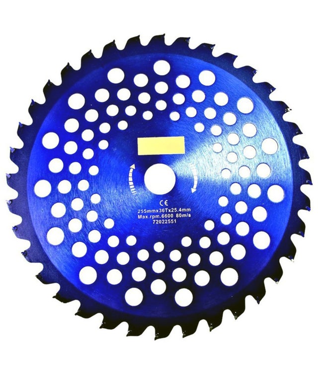 Trade Shop - Disco Decespugliatore Lama Acciaio Per Legno 255mm X 36t Con Fori Raffreddamento -