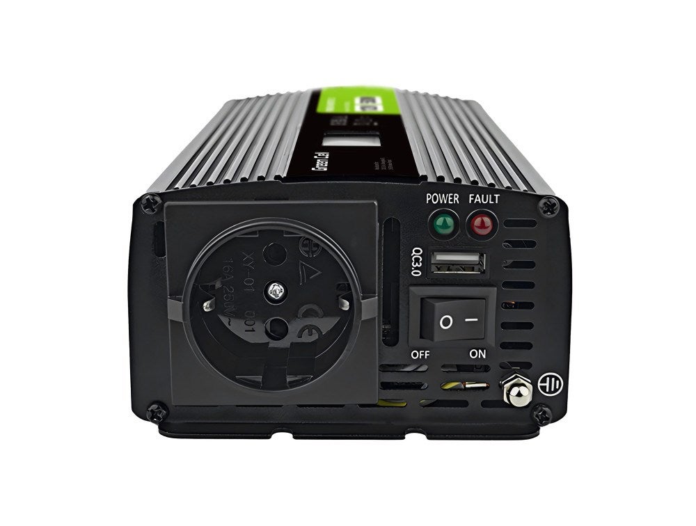 Green Cell PowerInverter LCD 12V 500W/10000W inverter per auto con display - onda sinusoidale pura - 3
