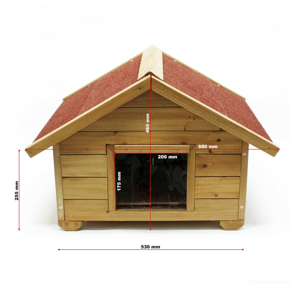 Casinha para gatos com isolamento térmico casinha de madeira resistente para gatos tamanho pequeno 16_000 16_0002659 - 4