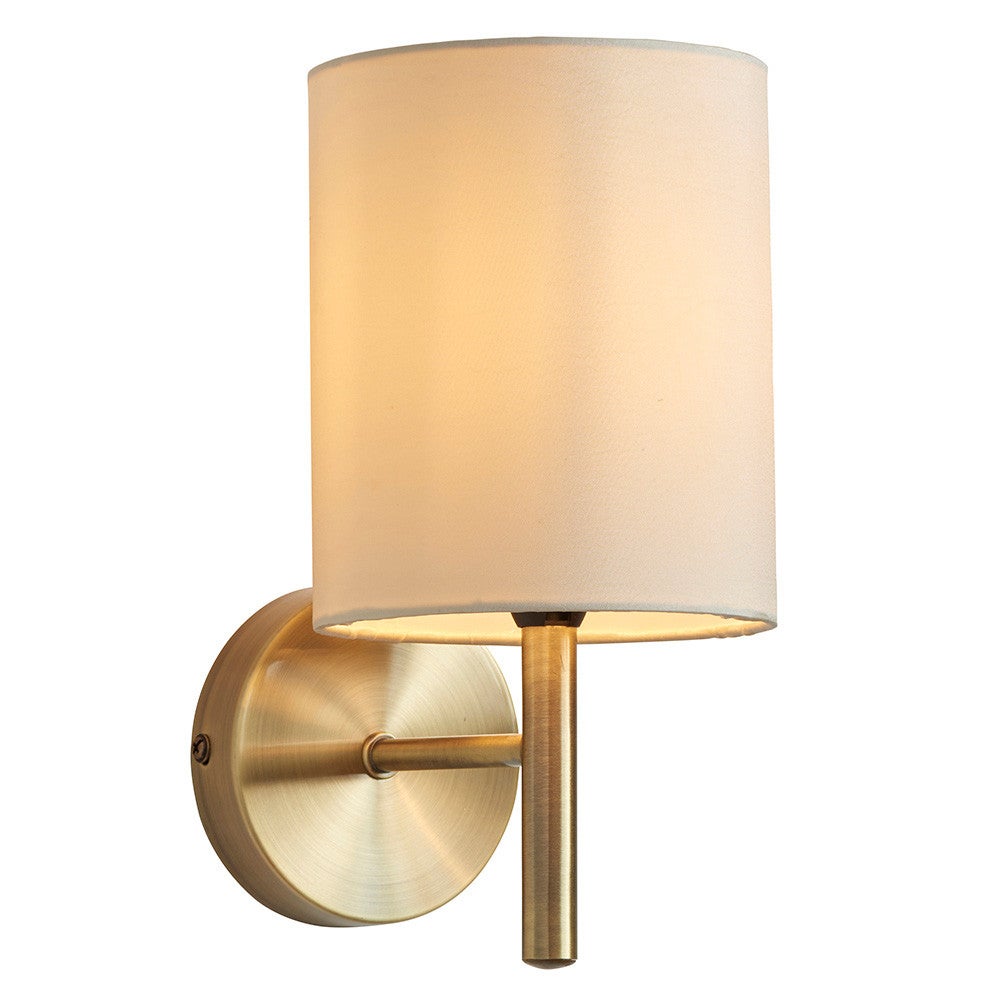Kinkiet BRIO antyczny mosiężny 1xE14x15W tkanina wym:25x13x16,5cm IP20 Endon