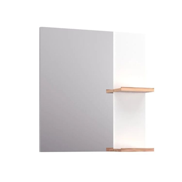 Lustro łazienkowe L-WOOD 59 cm biały połysk