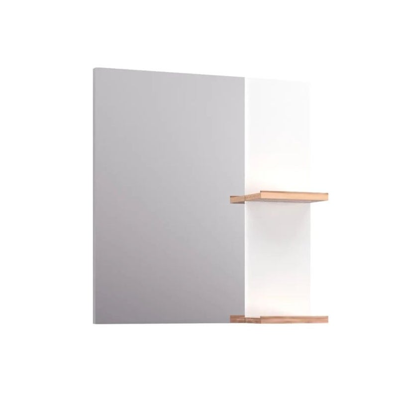 Lustro łazienkowe L-WOOD 59 cm biały połysk