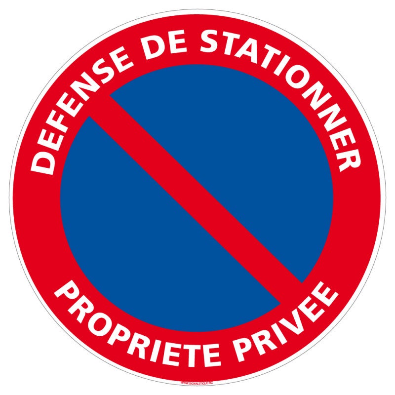 Panneau signalisation voie privée sans issue - PVC - Diamètre 250 mm