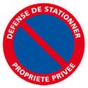 Panneau signalisation voie privée sans issue - PVC - Diamètre 250 mm Panneau signalisation voie privée sans issue - PVC - Diamètre 250 mm