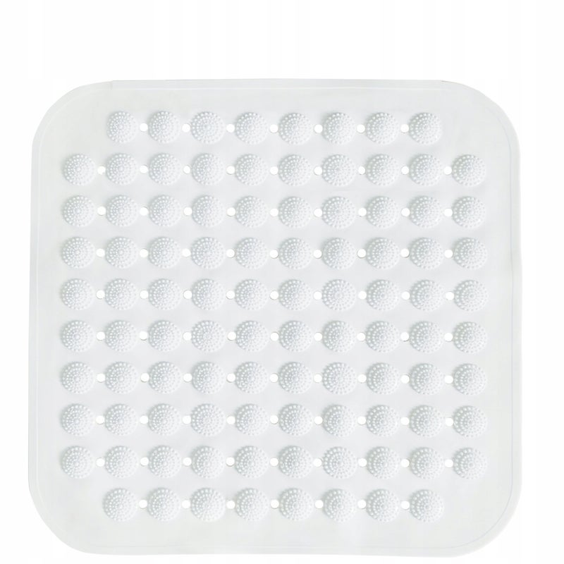 Mata antypoślizgowa Sepio 43,5x43,5 kwadratowa pod prysznic i wanny biała