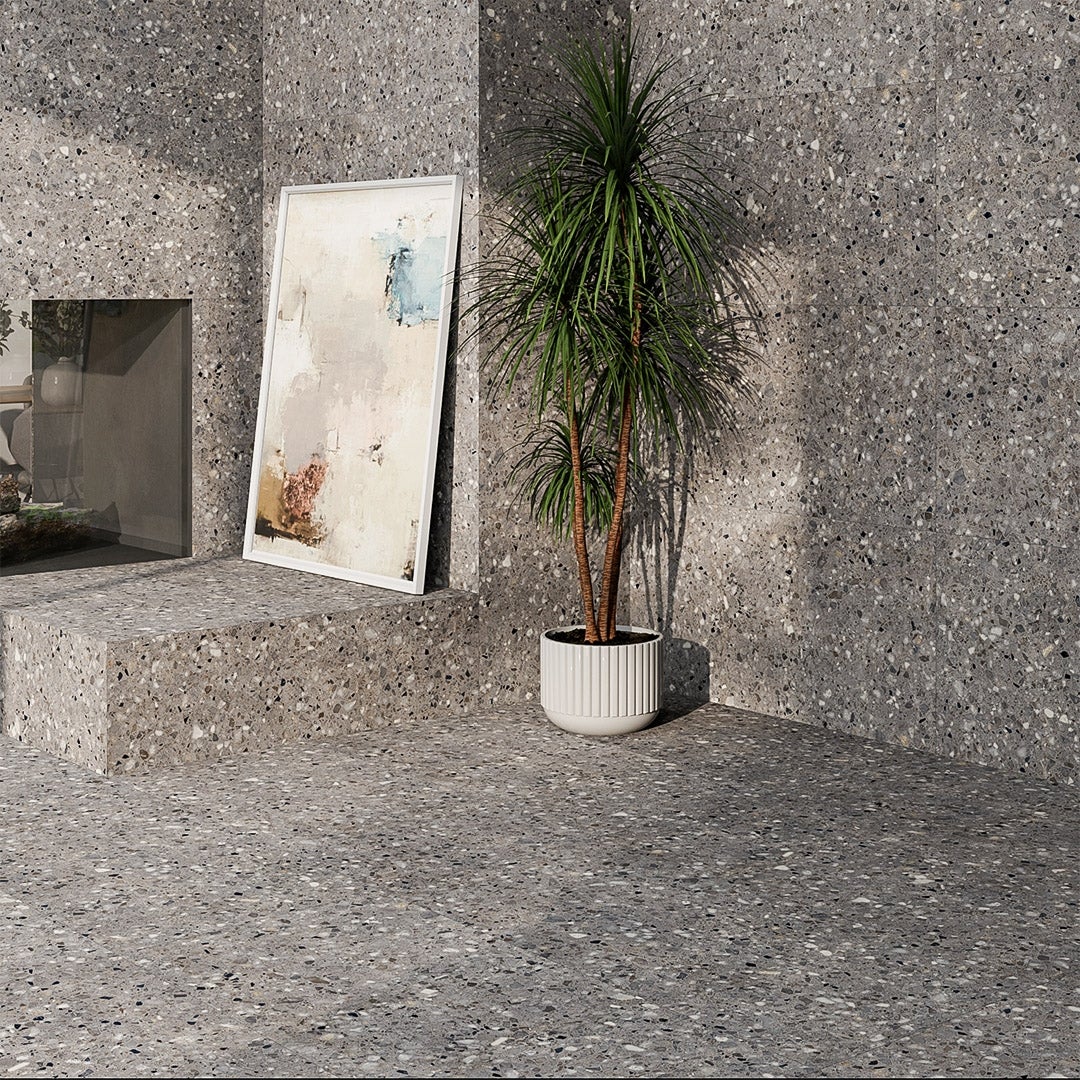 Terrazzo Tono su Tono Grigio - Piastrelle 60x60 cm 9 mm - SFR 3003 60x60 MATT R10 9 mm - 4