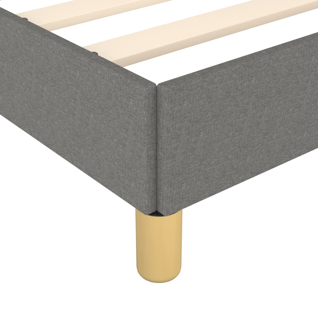Cadre de lit sans matelas gris foncé 180 x 200 cm tissu - 8