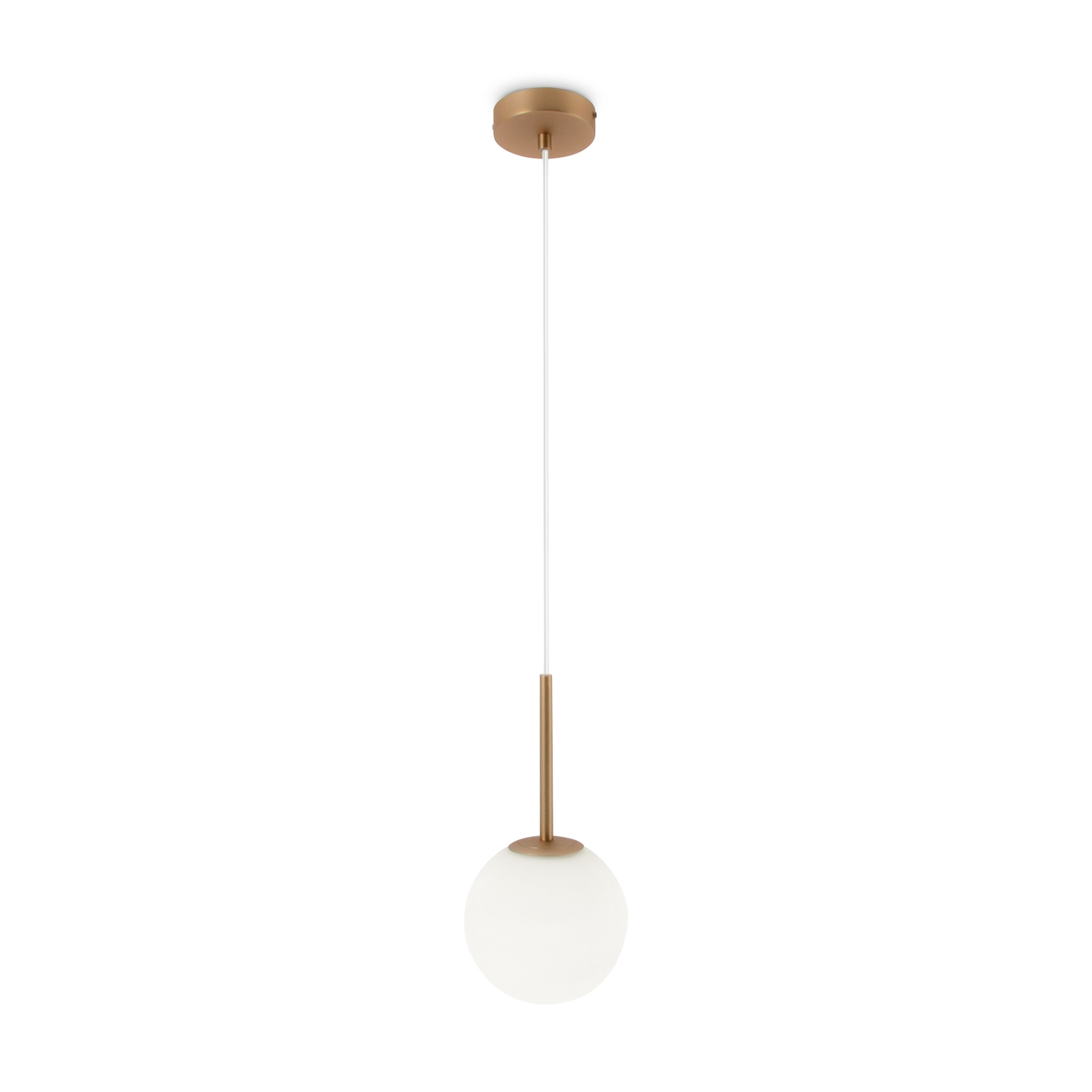 Lampa wisząca Basic Form mosiężno-złota 1xE14x40W wym: 180 x 15 x 15 cm szkło Maytoni