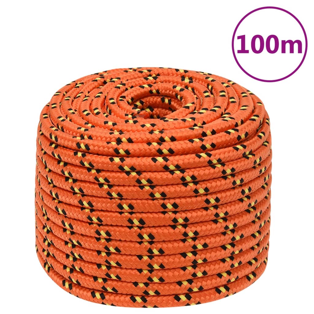 Corde Escalade Corde,Cordage De Bateau Orange 12 Mm 25 M Polypropylène CFW39872 Pendule Bateau