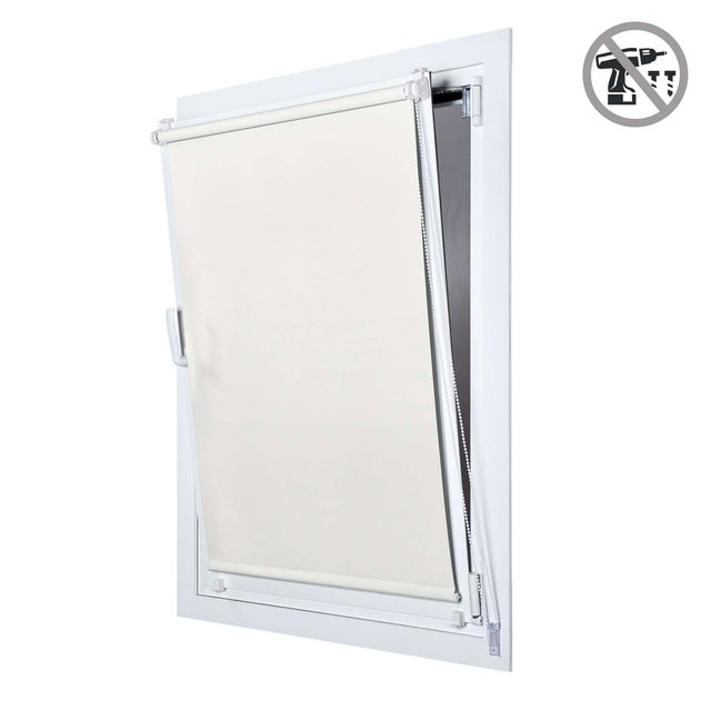 EasyFix Opaque Roller Blind, Estore de instalação sem furação Ecru, 60 x 180 cm