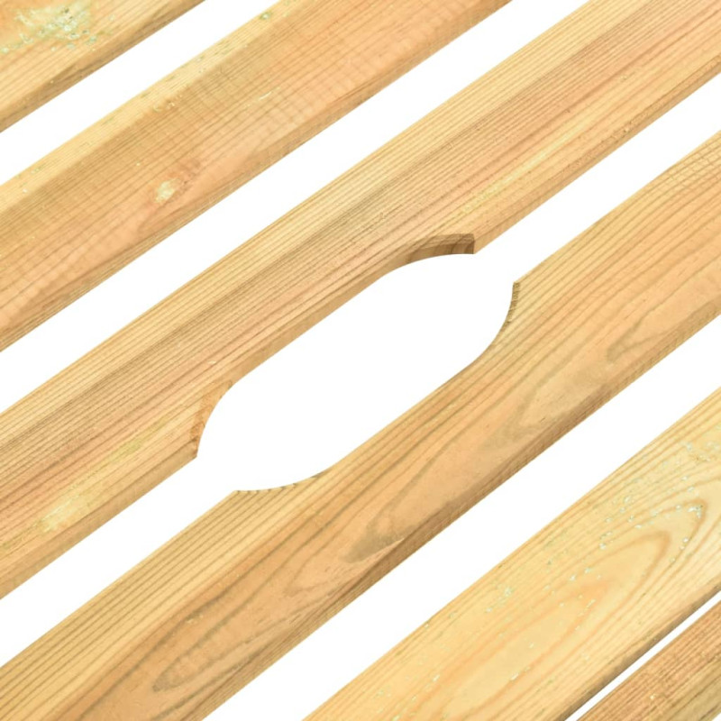 vidaXL Lettino Prendisole con Tavolino in Legno di Pino Impregnato - 6