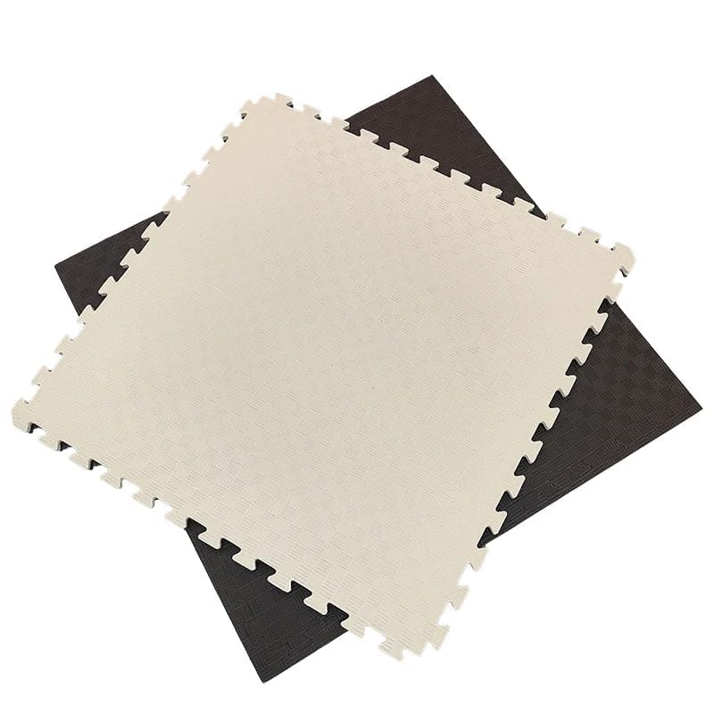 Arquiservi - tatami puzzle 1x1x20mm marrón-beige(lote 24uds) antideslizante, yoga, pilates.