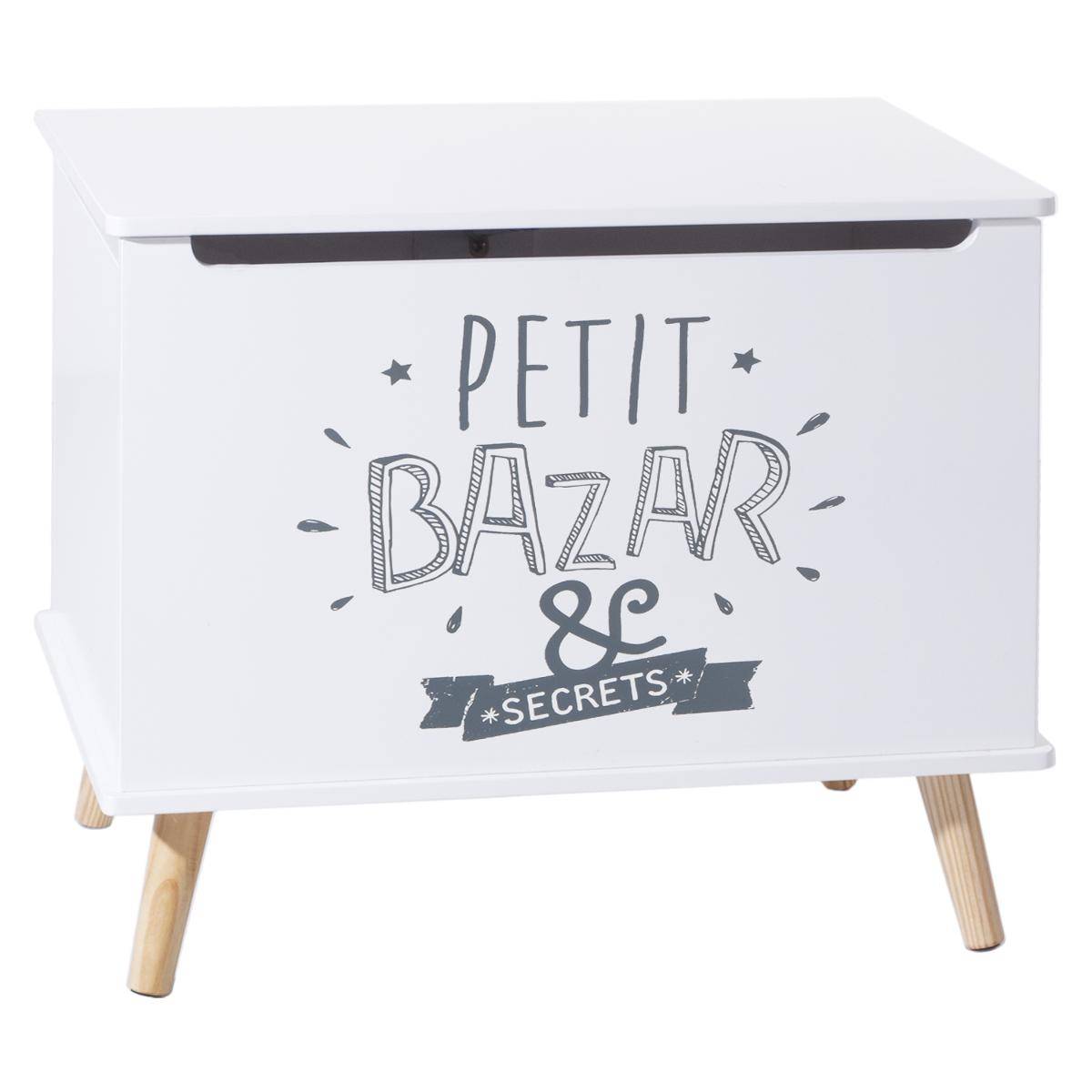 Badger Basket Cassapanca Panca Giocattoli In Legno Bianco Con Cerniera Di Sicurezza Anti-sbatacchio