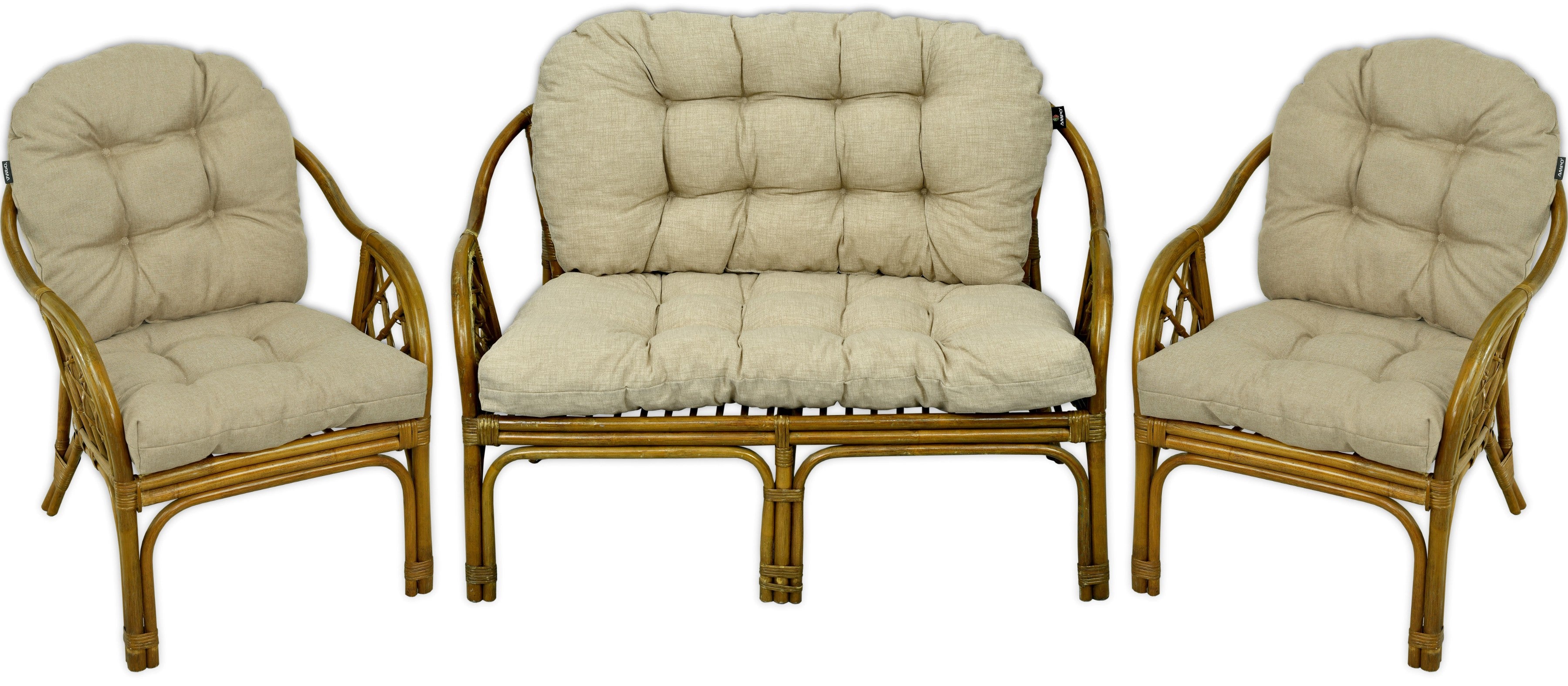 Poduszki na meble rattanowe AMPO komplet beżowy 1 kpl.