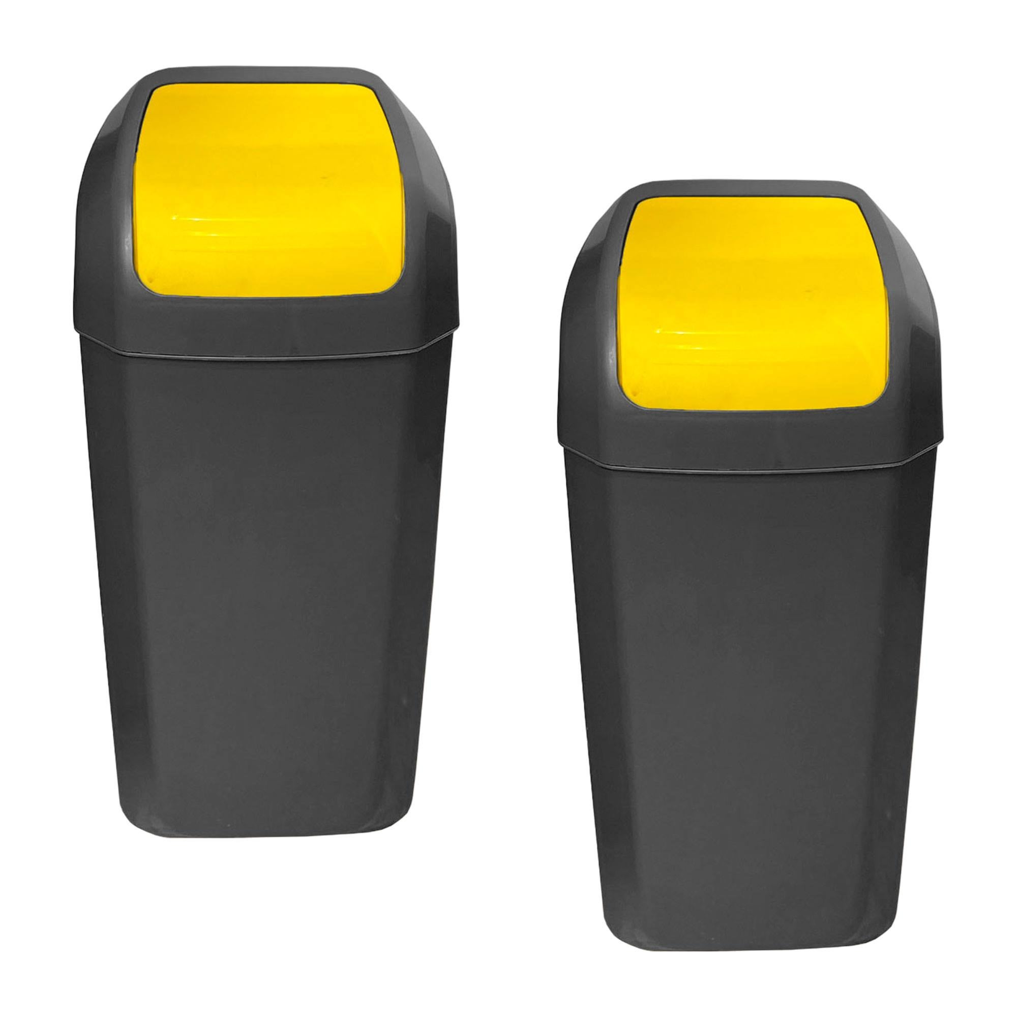 ECSiNG Lot De 2 Amortisseurs Piston Poubelle Fermeture Douce - 91 X 49 X 7,8 Mm Acier Plastique