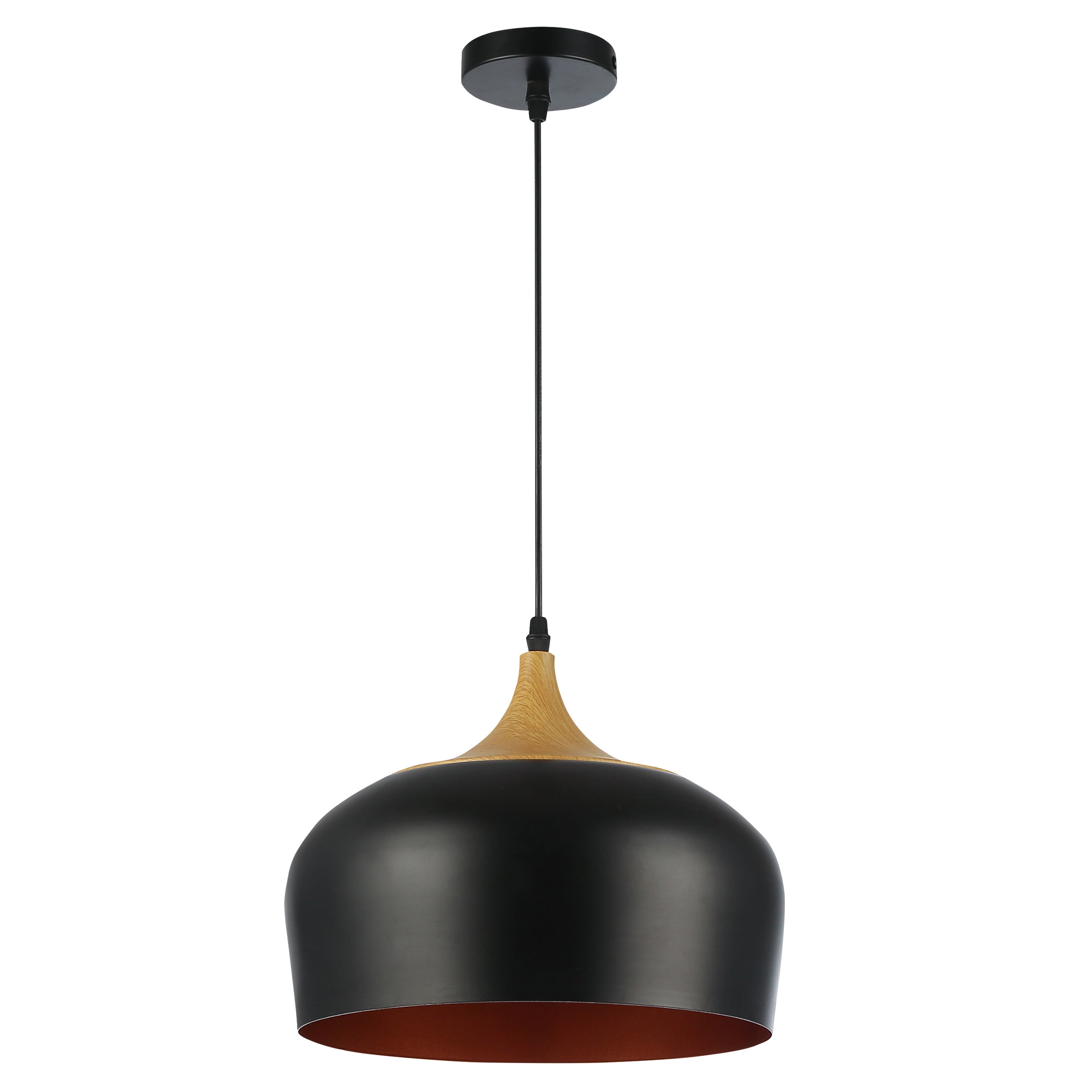 Lampa wisząca Lumina E27 żyrandol 124 cm IP20 czarna złota MasterLED