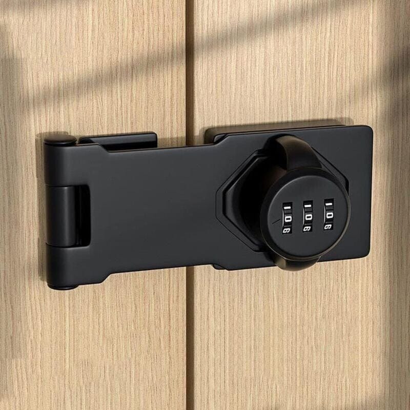 Serratura Porta Scorrevole Fermo Porta Armadio A Scrocco - Set Da 6 Pezzi Con Viti Chiusura A Scatto Per Ante