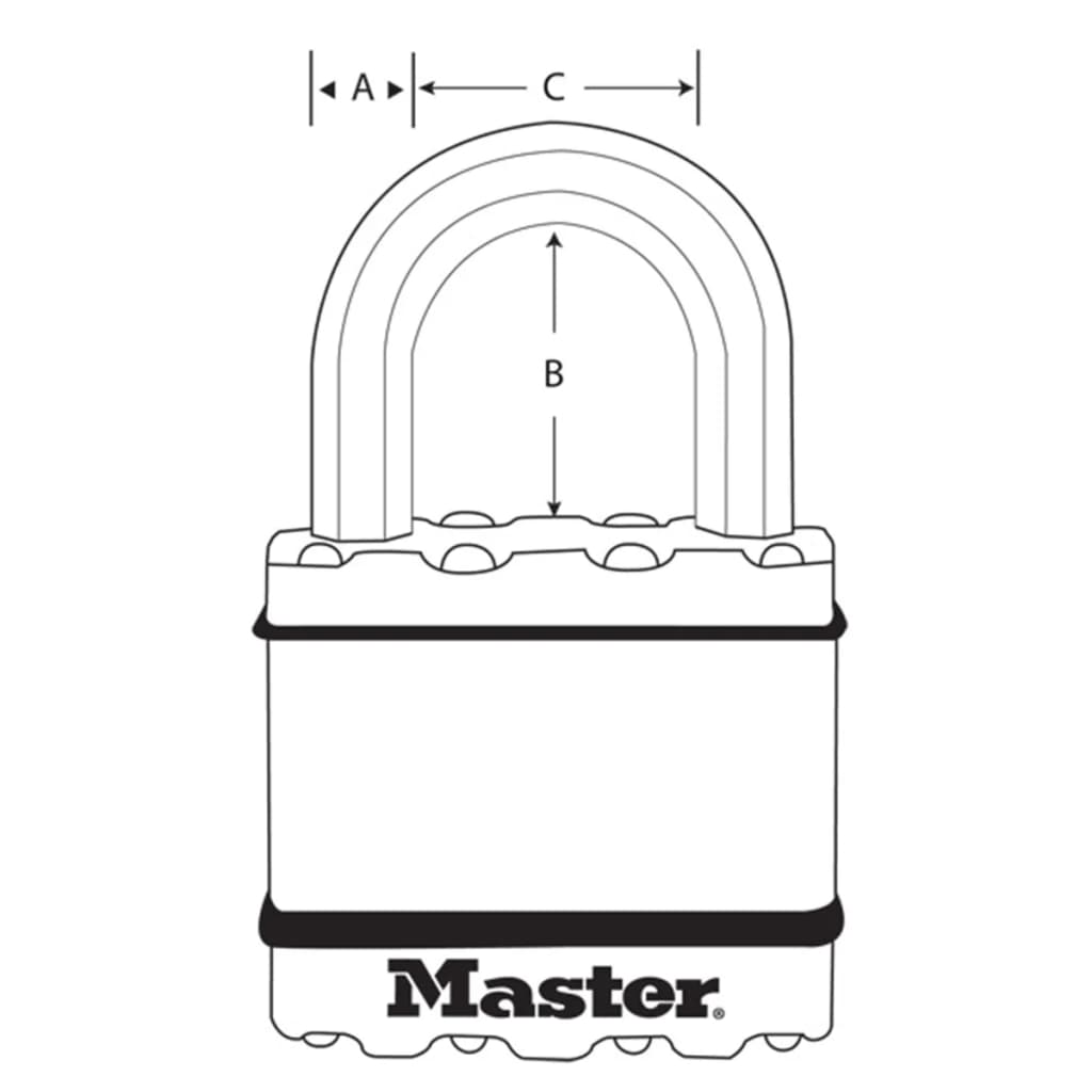 Cadenas Excell 2 pcs Laiton massif 52 mm M5BEURD Master Lock - 3