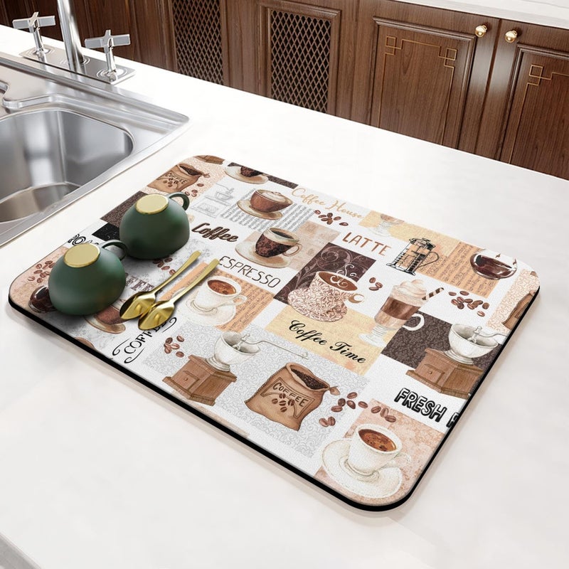 Mata do odsączania naczyń, superchłonna i antypoślizgowa, 40 x 50 cm, nadająca się do prania w pralce, z mikrofibry, do suszenia przyborów kuchennych