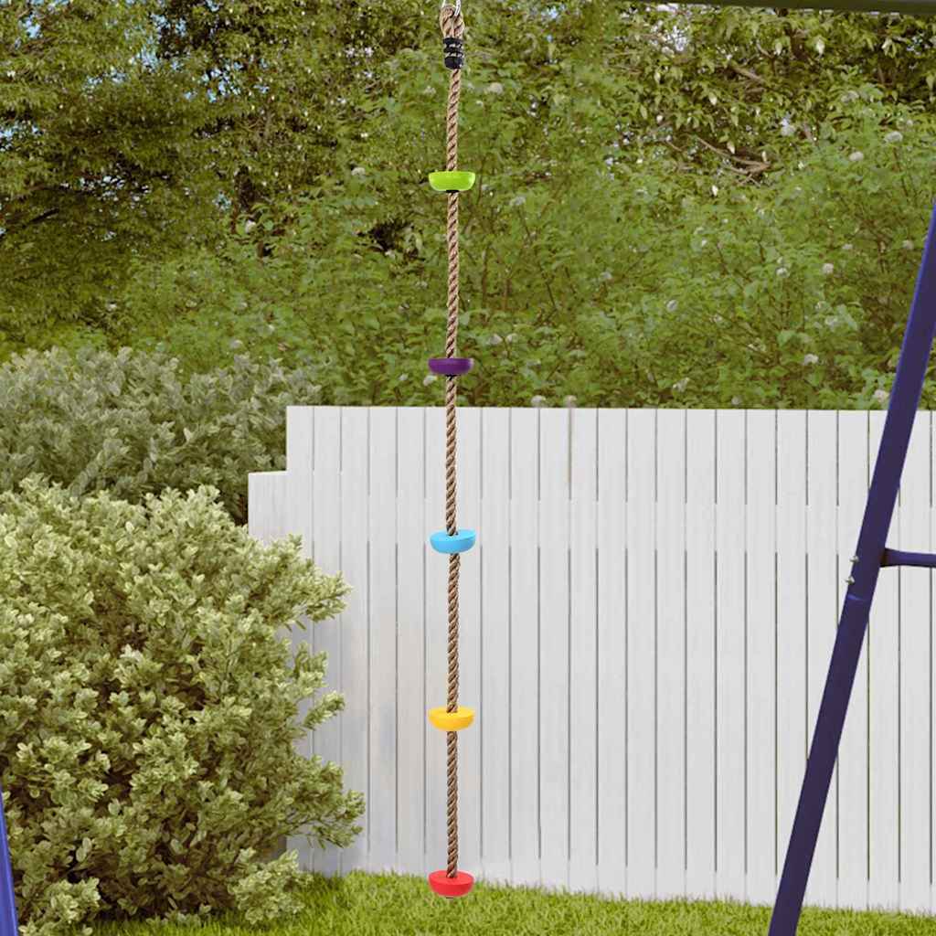 PLAYBERG Corde d'escalade colorée avec support de pied de plateau pour enfants intérieur e... | Home Depot Canada