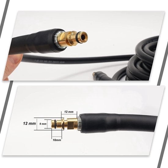 Remplacement du tuyau de nettoyant haute pression pour Kärcher K K2 K3 K4 K5 K6 K7 Série haute pression Nettoyer Click Click Connecteur rapide 10m - 3