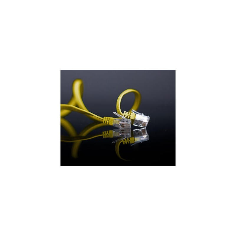 Cable De Red Plano Cat6 3 Metros – U/UTP – Conectores RJ45 – Amarillo – Shiverpeaks