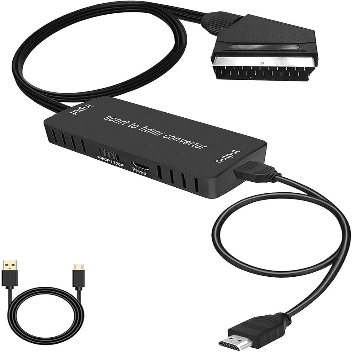Convertisseur P ritel Vers HDMI Adaptateur HD 720p 1080p Convertisseur P ritel Vers HDMI Adaptateur HD 720p 1080p