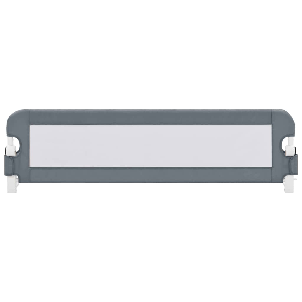 Barra de segurança p/ cama infantil 120x42cm poliéster cinzento vidaXL - 8