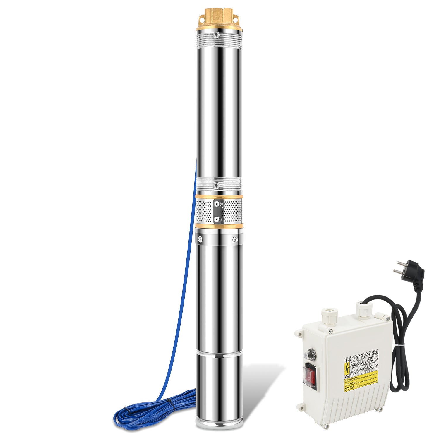 Pompe submersible pour puits profonds, 750W, 4.000l/h Pompe de puits — free download