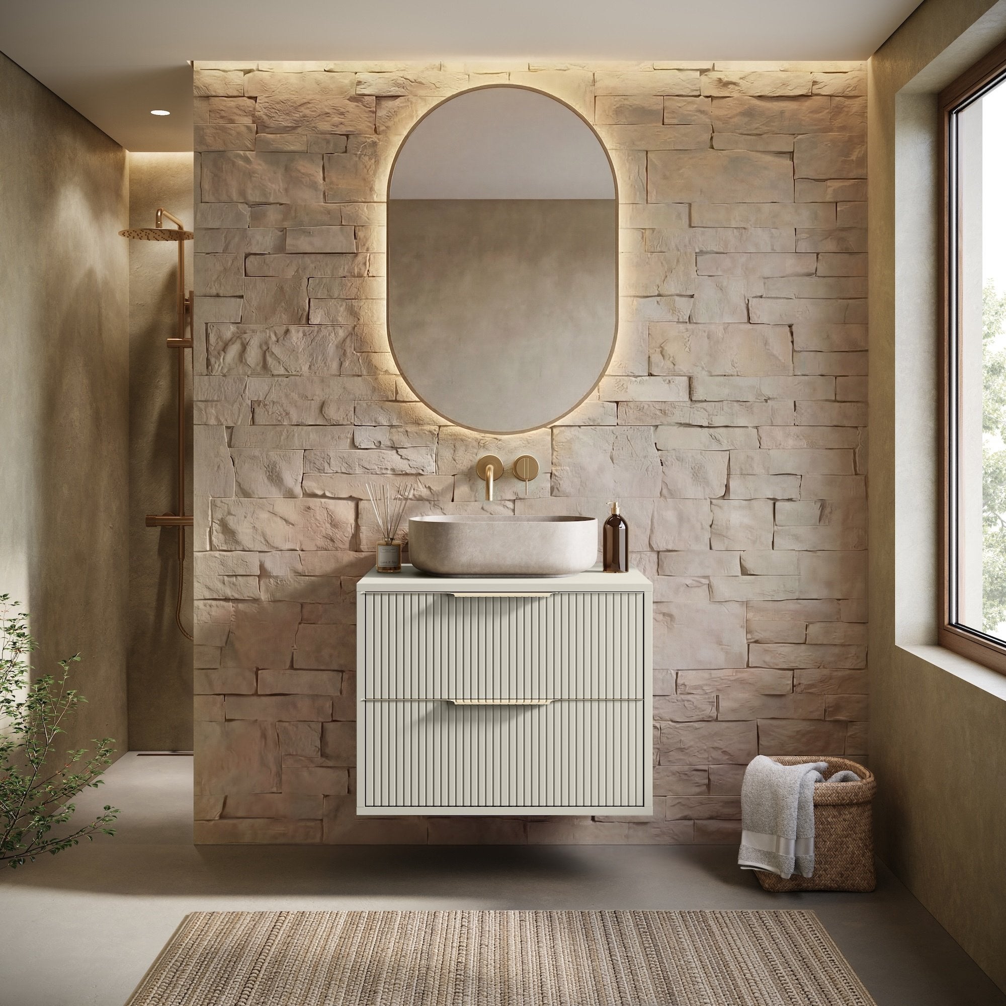 Meuble vasque Rimini 60 cm - Cashmere - Meuble de salle de bain avec tiroirs - 5