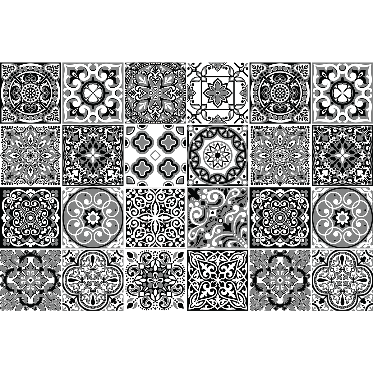 24 adesivi piastrelle di cemento mobili berrocal - Sticker adesivo - adesivi murali - 24stickers15x15cm - 2