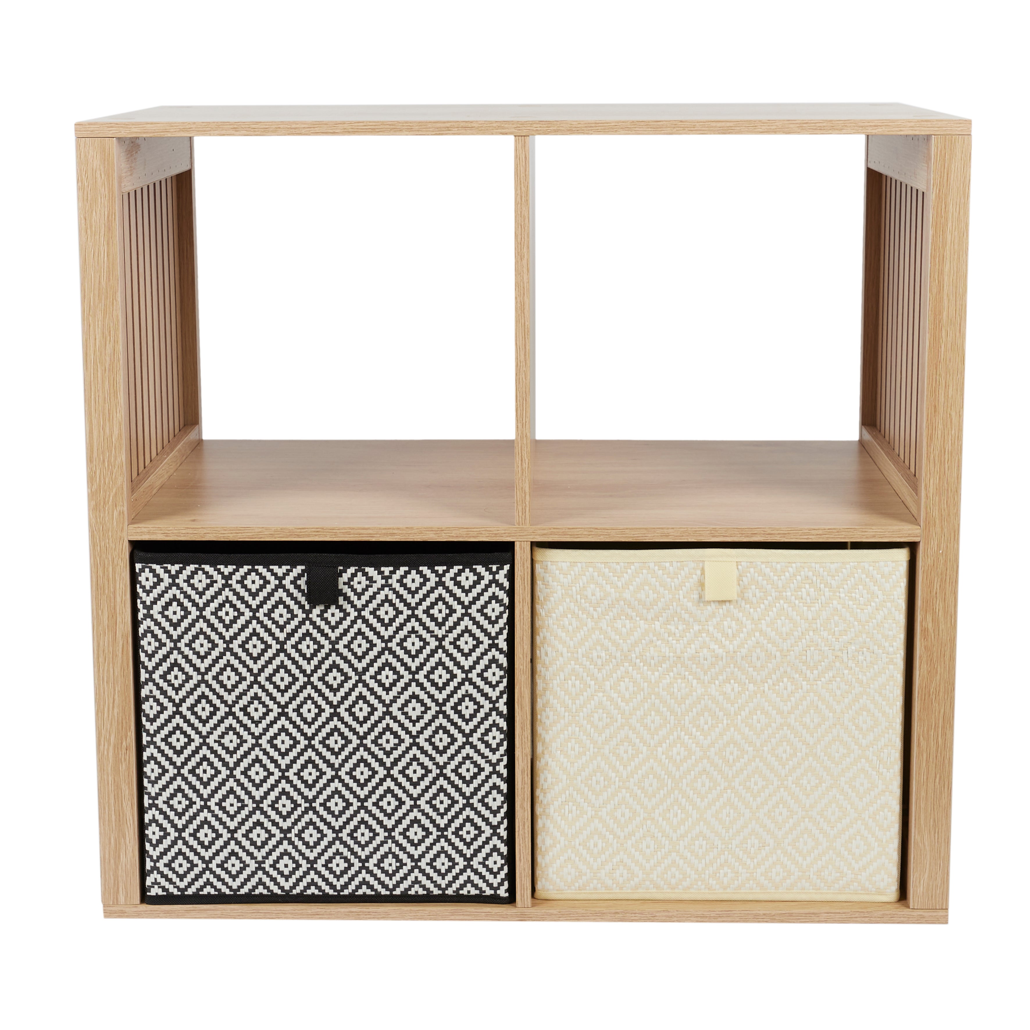 Bibliothèque pour Séjour en MDF Marron H. 66 x l. 69.6 x P. 32 cm - 3