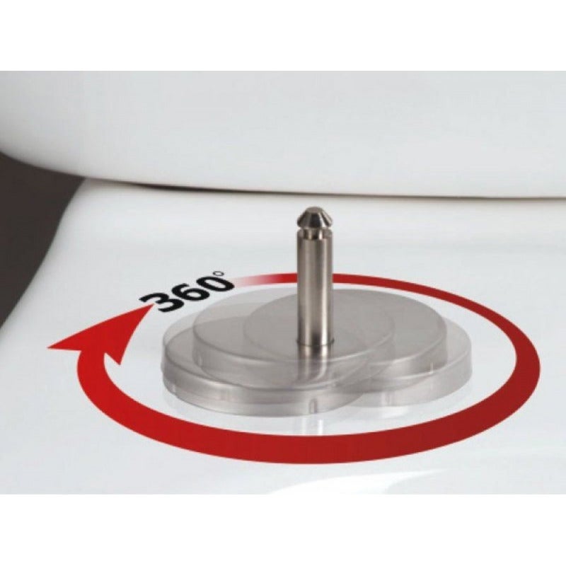 Idevit Sedile per WC con chiusura ammortizzata Softclose adatto per la maggior parte dei vasi, bianco (EASY2244) - 4