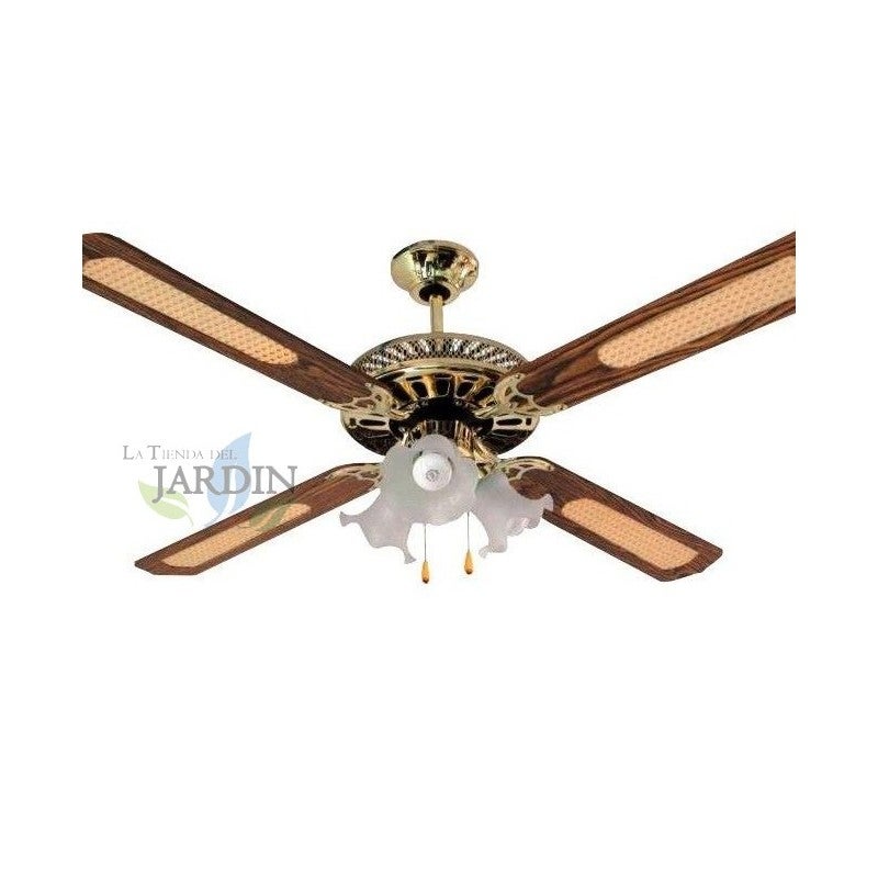 Ventilateur Plafond Airwit 132cm Avec Lumière - 6 Vitesses - Télécommande - Double Face
