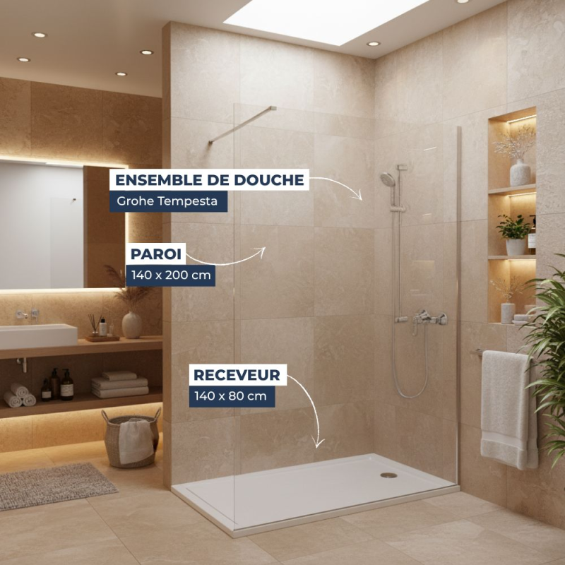 Grohe Tempesta Asta Doccia Cromata 2 Gettoni - Set Doccia Con Soffione E Rubinetti