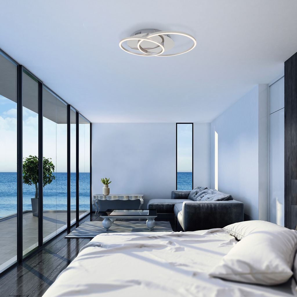 Plafonnier LED BRILONER LEUCHTEN FRAME, 40 W, 3200 lm, IP20, chrome-alu, métal-plastique, intensité lumineuse variable, 51,5 x 39,5 x 8 cm - 3